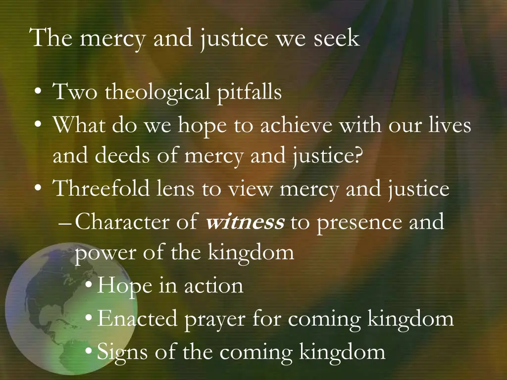 the mercy and justice we seek 1