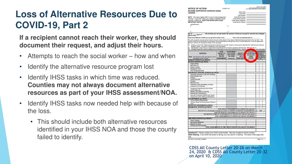 loss of alternative resources due to covid 1