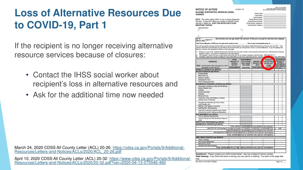 loss of alternative resources due to covid