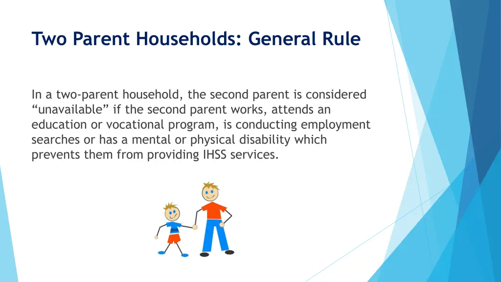 two parent households general rule