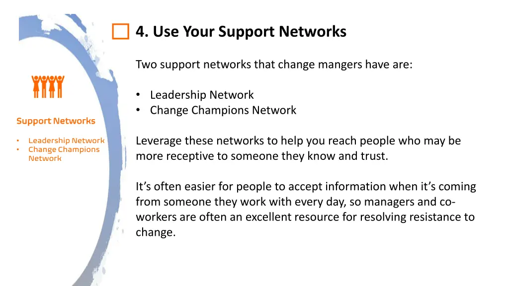 4 use your support networks