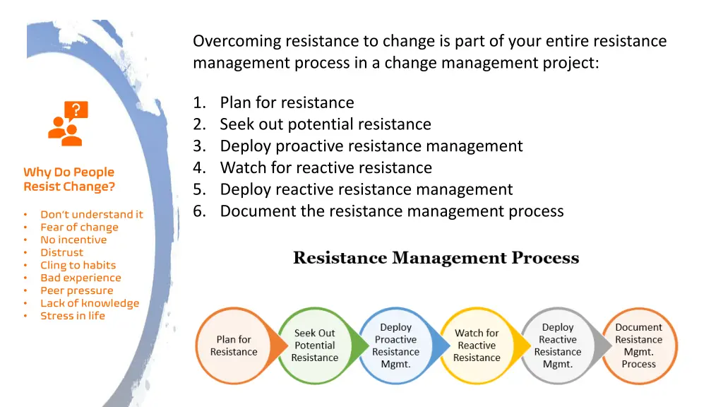 overcoming resistance to change is part of your