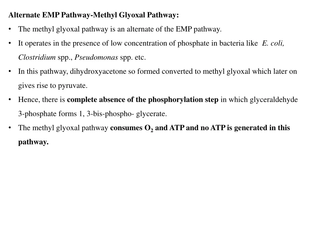 alternate emp pathway methyl glyoxal pathway