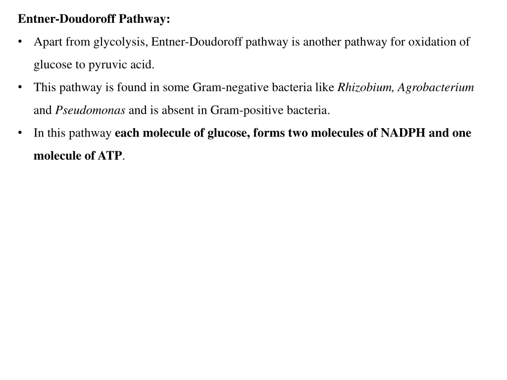 entner doudoroff pathway