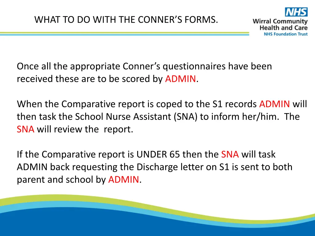 what to do with the conner s forms