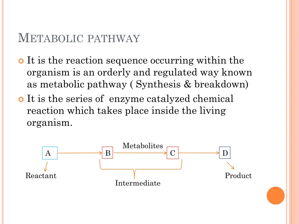 m etabolic pathway