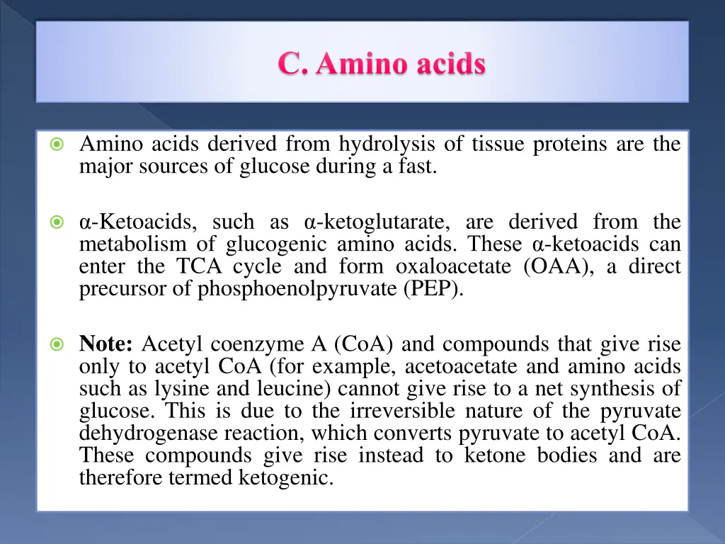 c amino acids