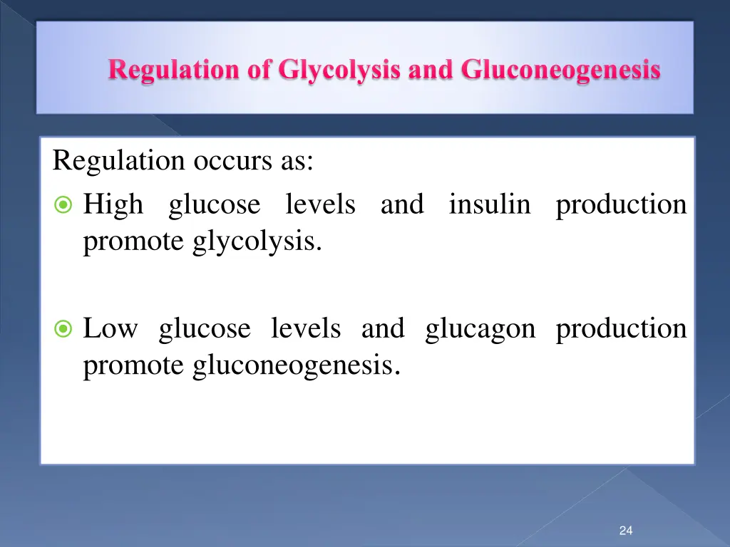 regulation of glycolysis and gluconeogenesis