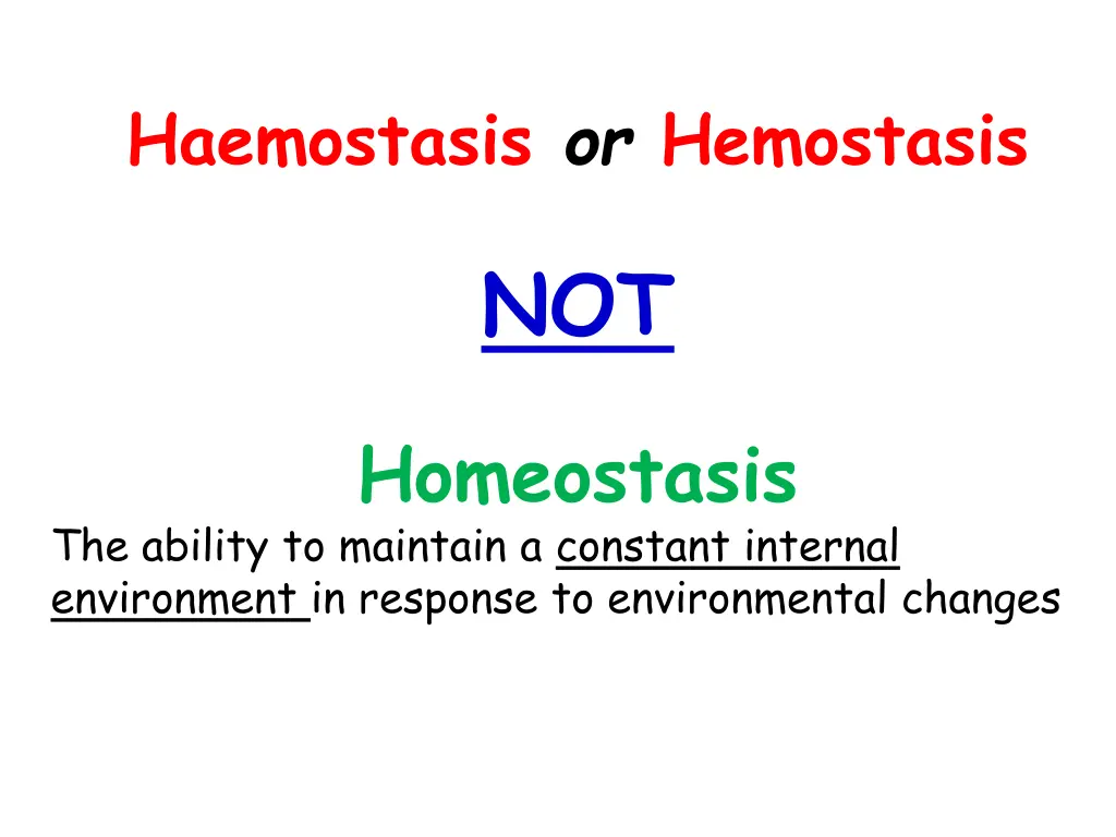 haemostasis or hemostasis