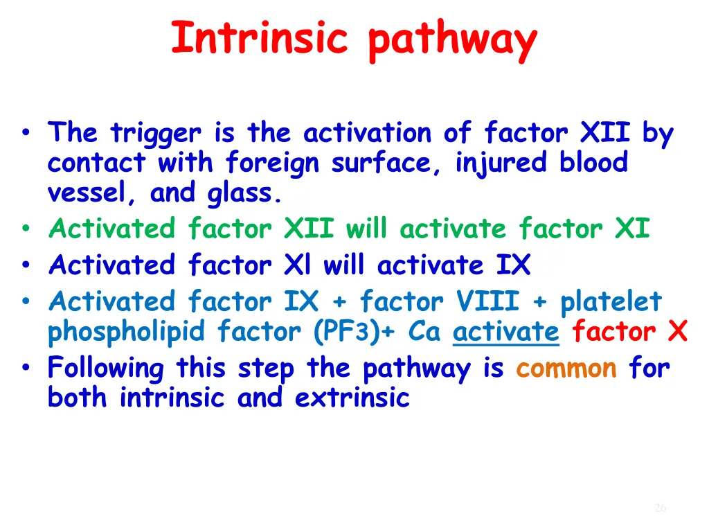 intrinsic pathway