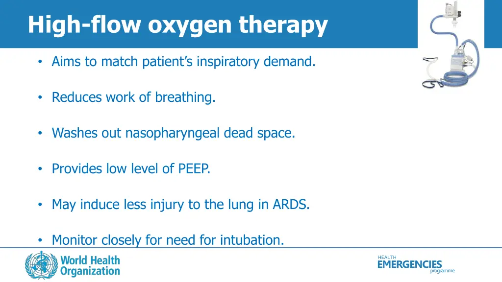 high flow oxygen therapy