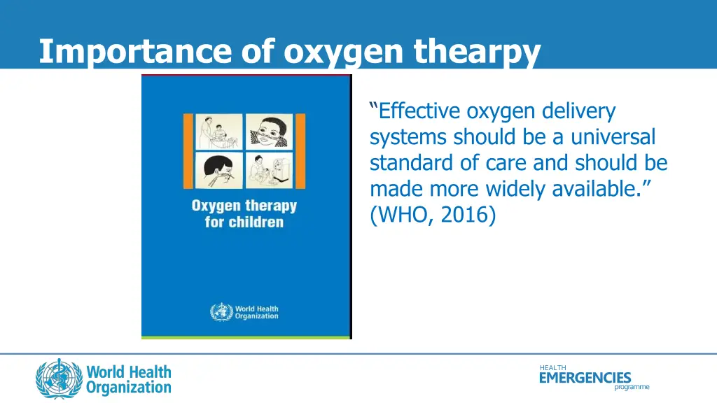 importance of oxygen thearpy