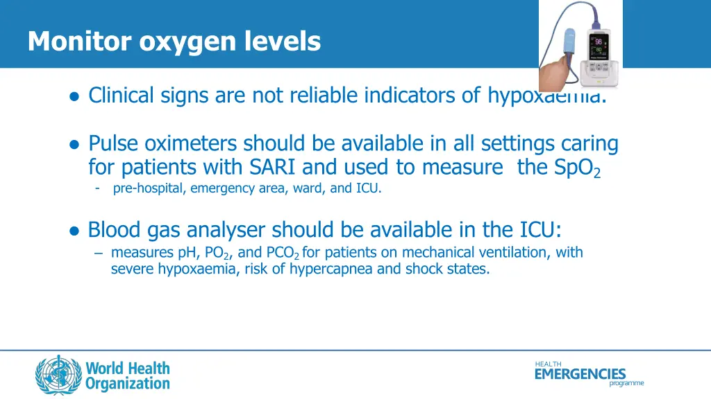 monitor oxygen levels