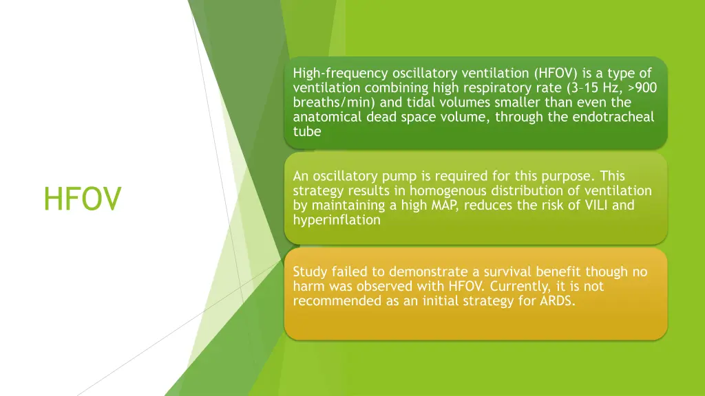 high frequency oscillatory ventilation hfov