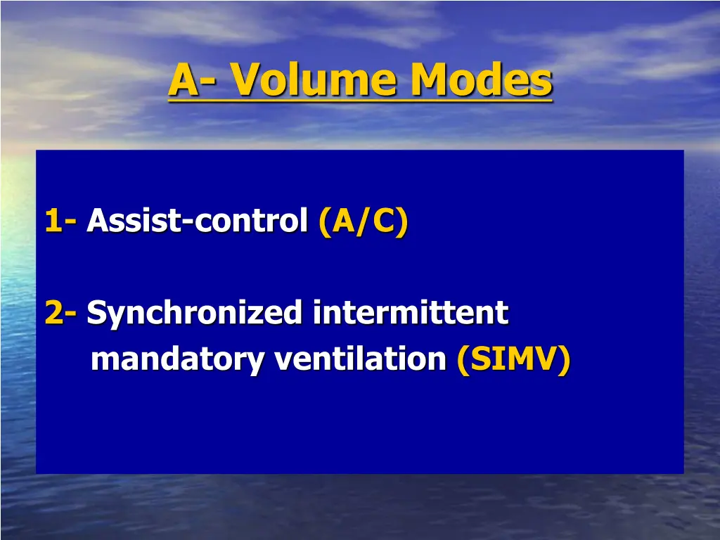 a volume modes