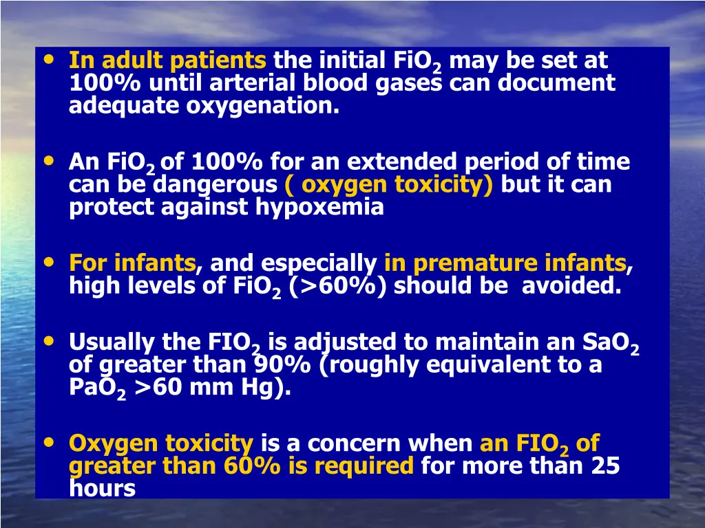 in adult patients the initial