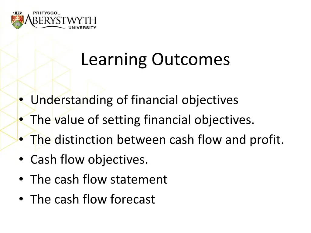 learning outcomes