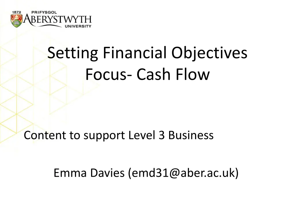 setting financial objectives focus cash flow