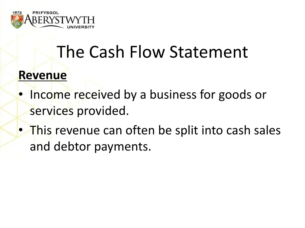 the cash flow statement 1