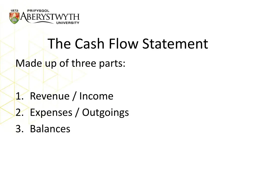 the cash flow statement