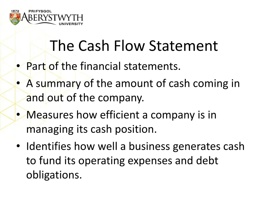 the cash flow statement part of the financial