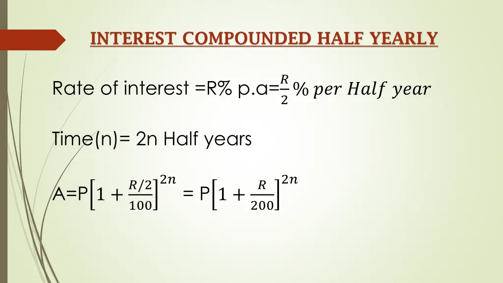 interest compounded half yearly