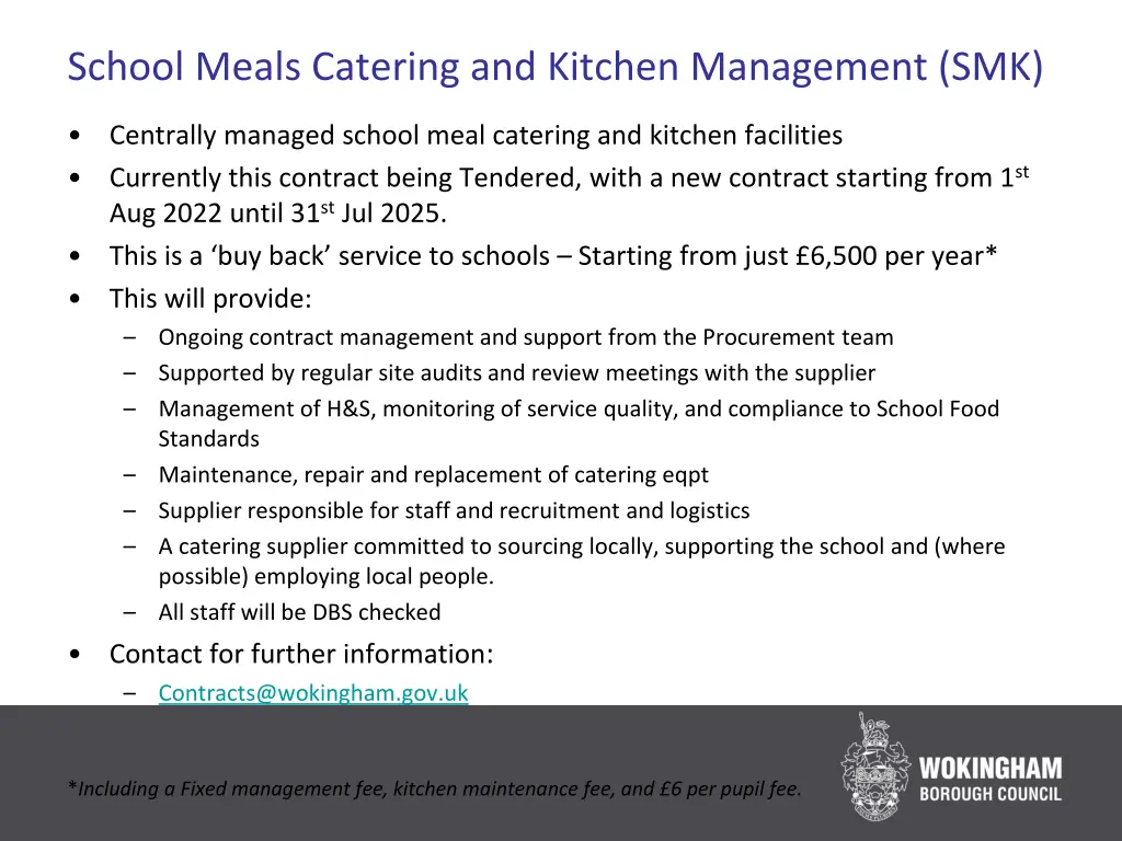 school meals catering and kitchen management smk