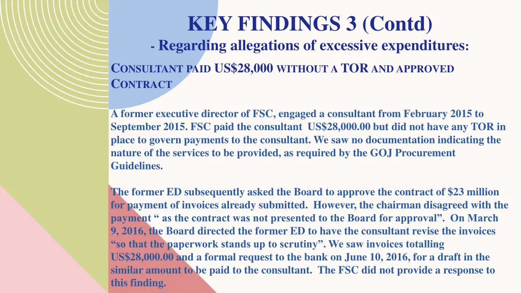 key findings 3 contd regarding allegations 2