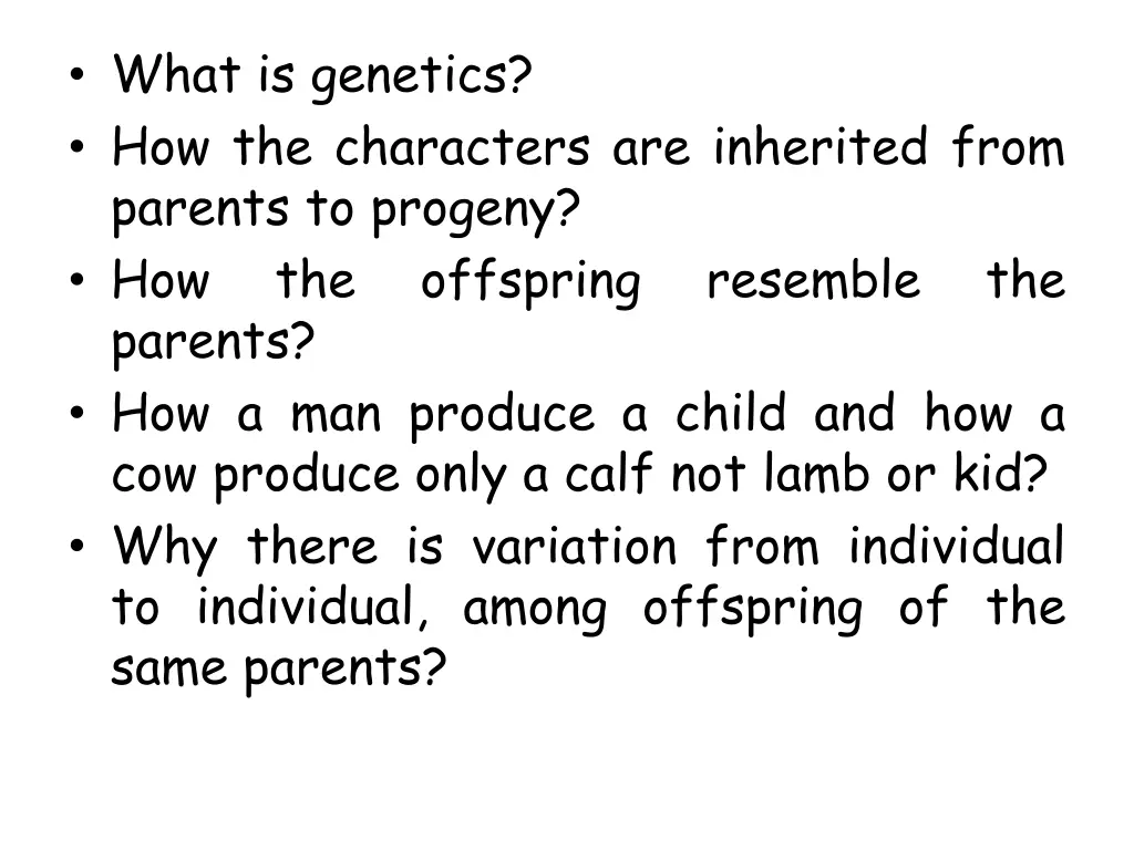 what is genetics how the characters are inherited