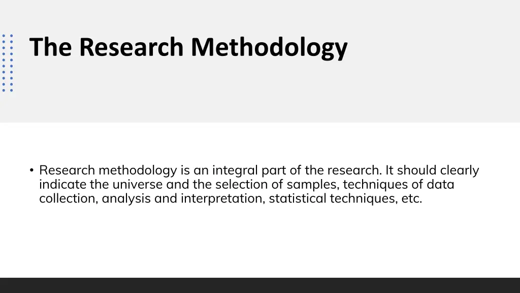 the research methodology