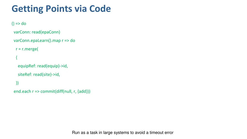 getting points via code