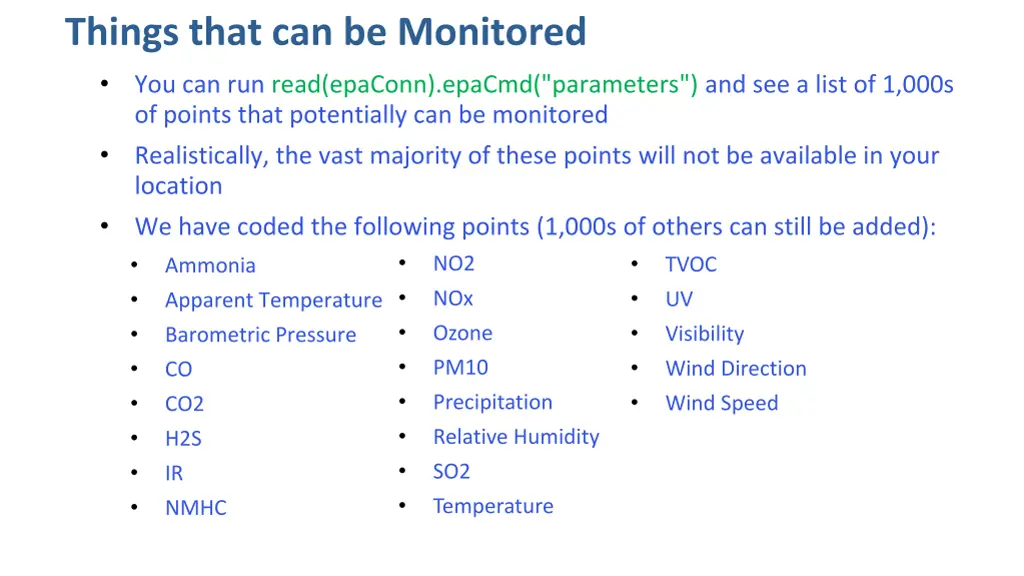 things that can be monitored you can run read