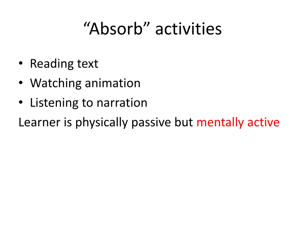 absorb activities