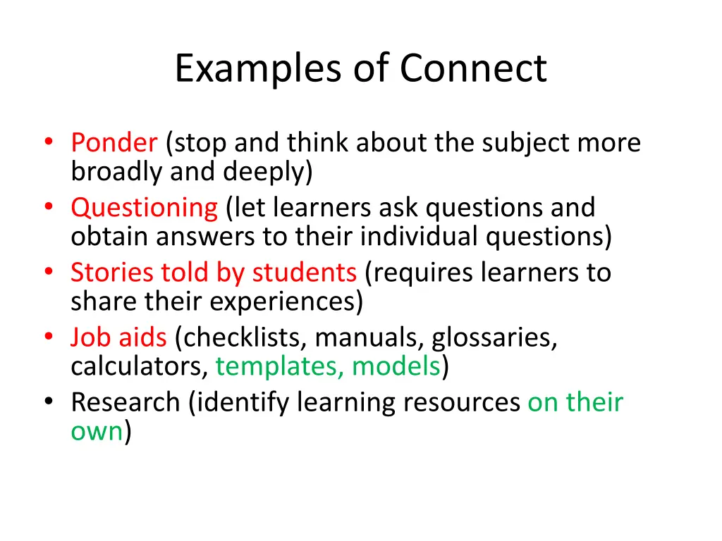 examples of connect