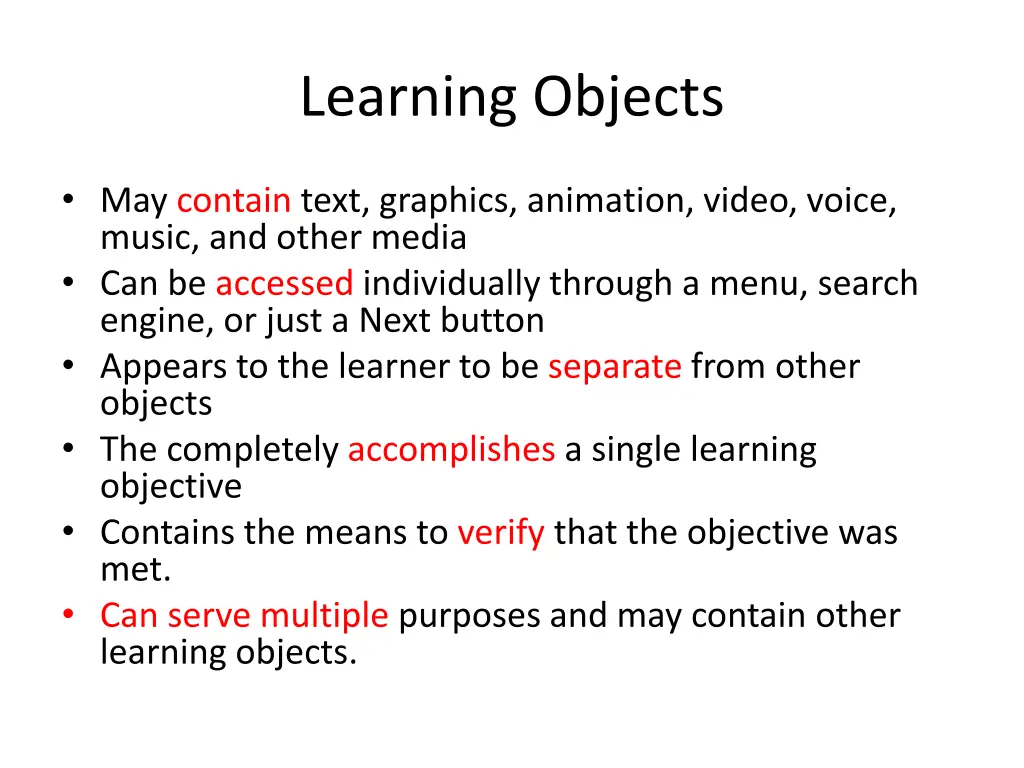 learning objects