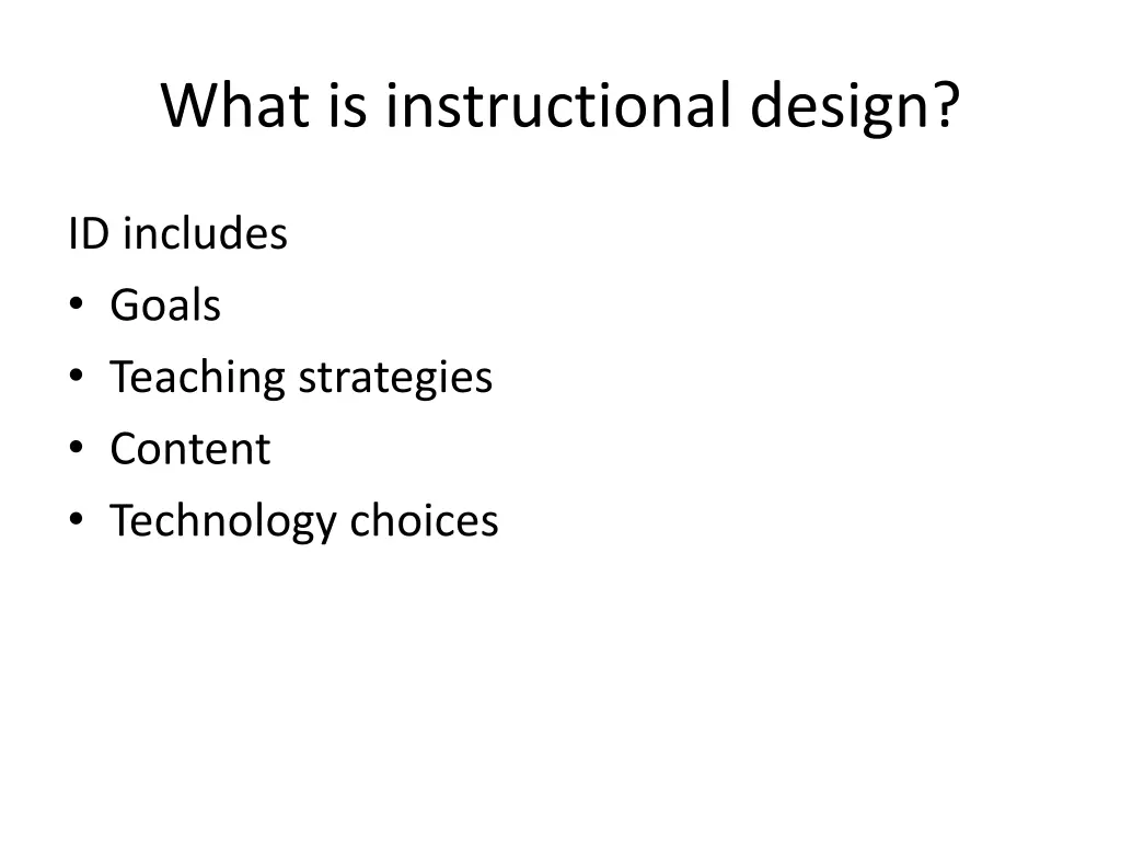 what is instructional design