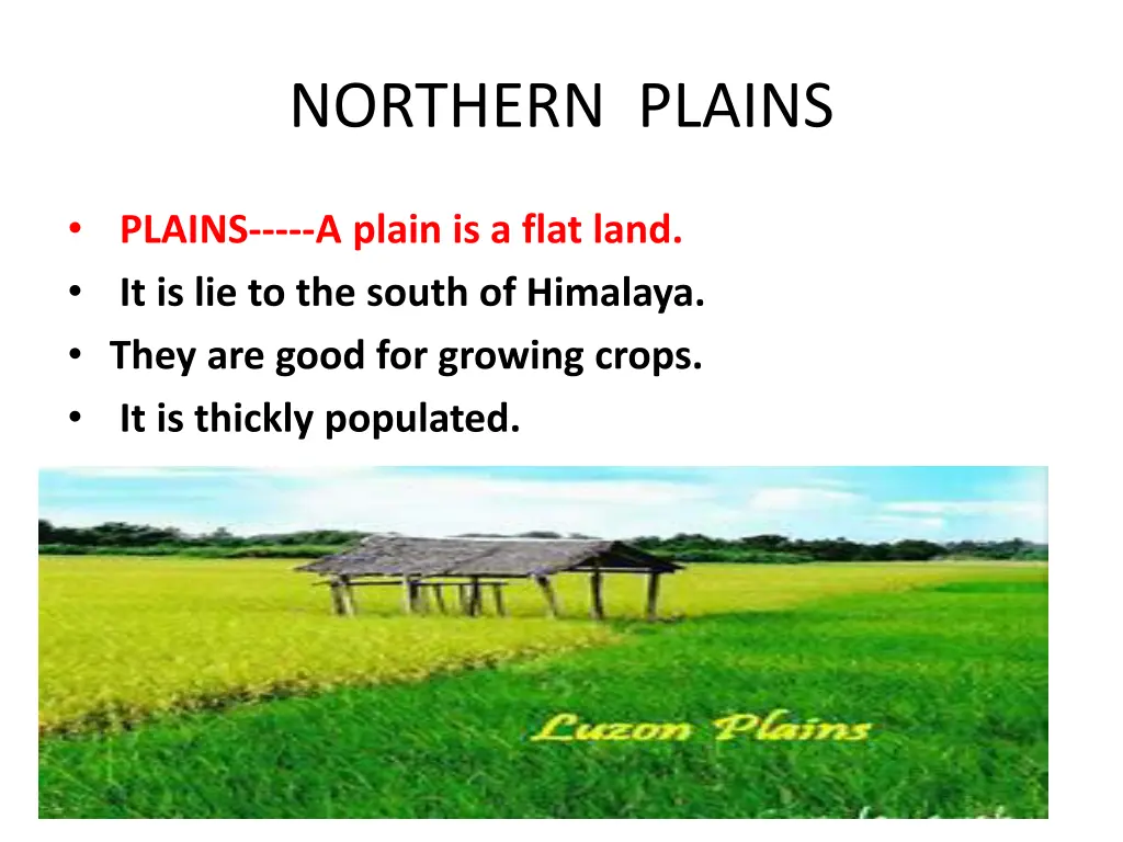 northern plains