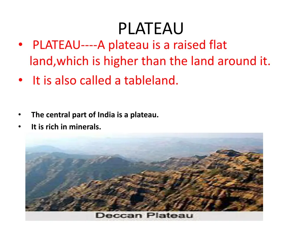 plateau