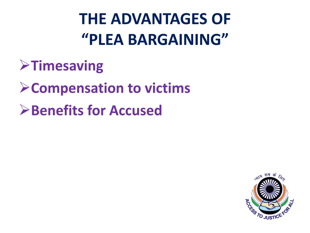 the advantages of plea bargaining timesaving