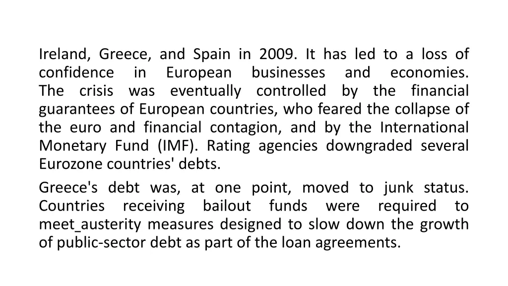 ireland greece and spain in 2009