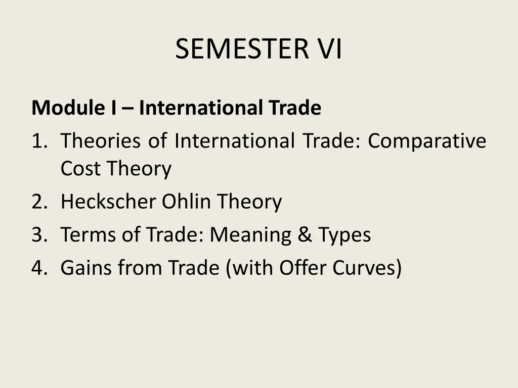 semester vi