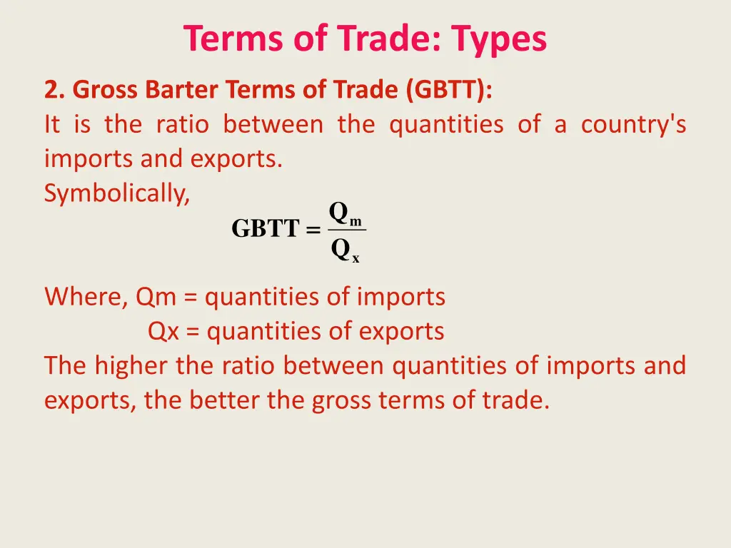 terms of trade types 1