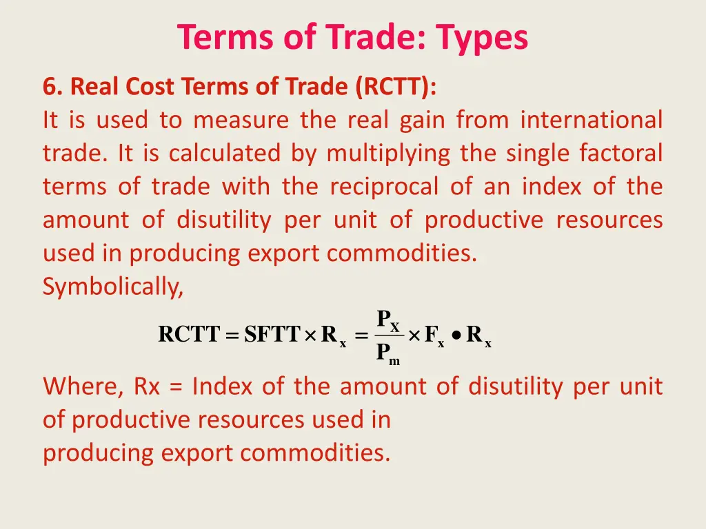 terms of trade types 5