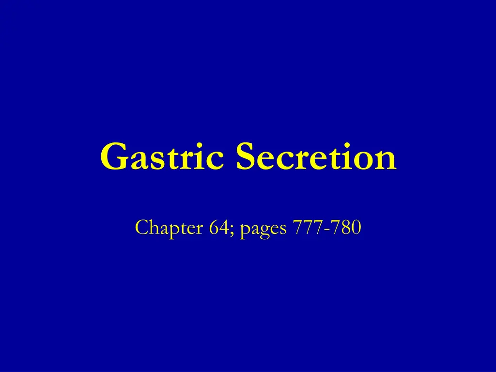 gastric secretion