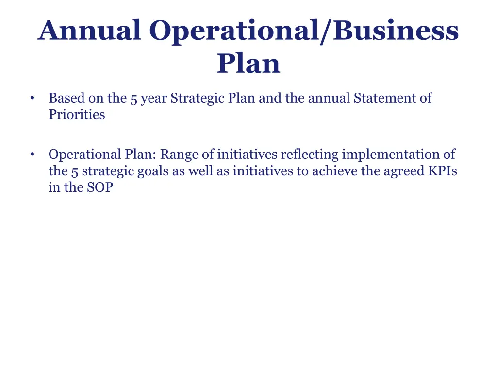 annual operational business plan