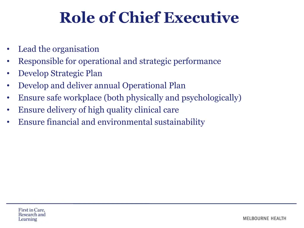 role of chief executive 1