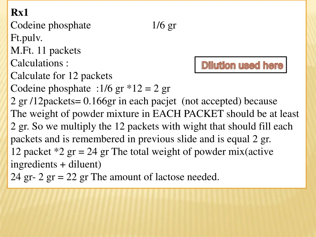 rx1 codeine phosphate 1 6 gr ft pulv