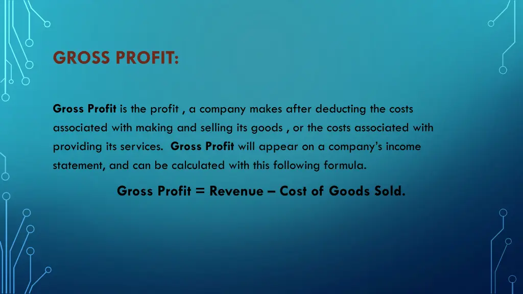 gross profit