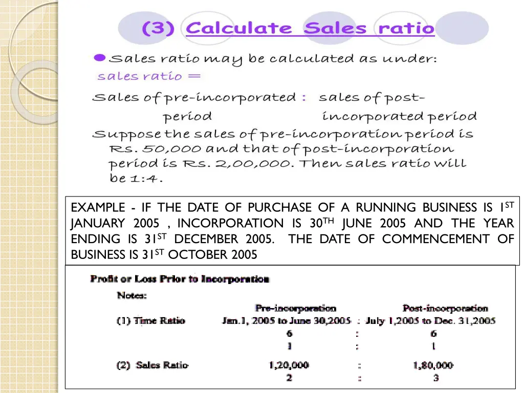 example if the date of purchase of a running