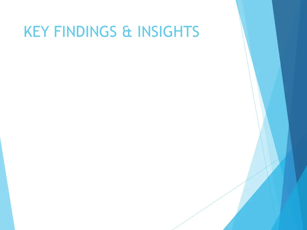 key findings insights